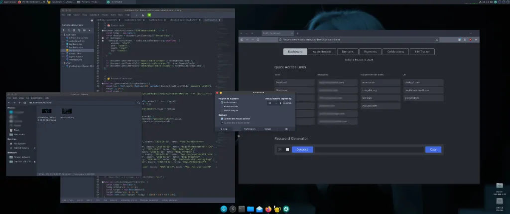 Screenshot of GhostBSD XFCE with the Nord theme