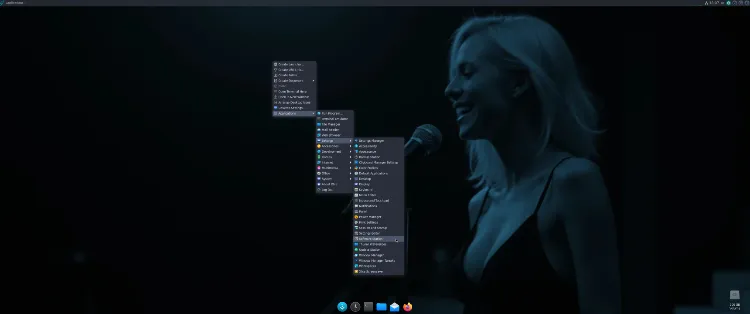 Screenshot of GhostBSD running the XFCE desktop environment, customized as a daily driver for programming and web design.
